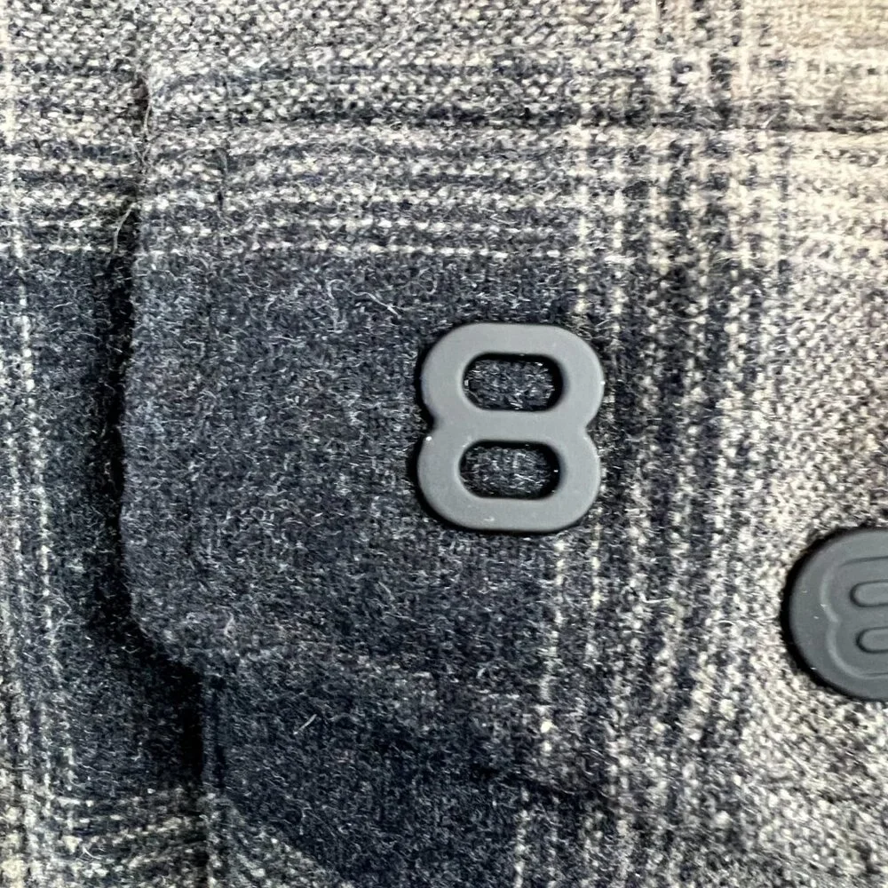 8848 Altitude Telluride Wool Over Plaid Overshirt Chore Jacket‎ Barn Coat Size S